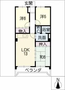 ロワールパーク【6階】の間取り