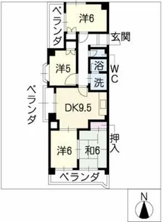 ロワールパーク【5階】の間取り