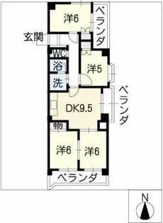 ロワールパーク【6階】の間取り