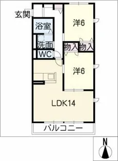 ボヌールB【2階】の間取り