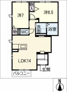 レトア末広C【1階】の間取り
