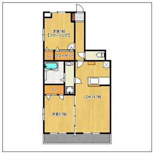 花みずき【102号室】の間取り