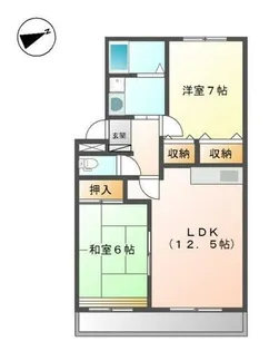 レジデンスコート東山【1階】の間取り