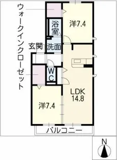 コンフォール・ドゥ【2階】の間取り