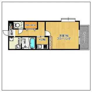 ヒュースロア井尻【503号室】の間取り