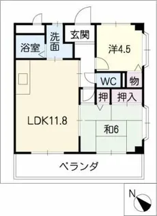 アメニティつつい【2階】の間取り