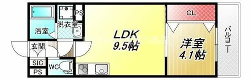 アート八尾駅前【1階】の間取り