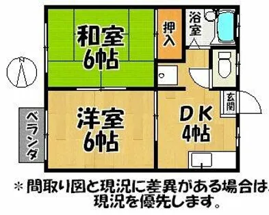 ベルメゾン吉野【102号室】の間取り