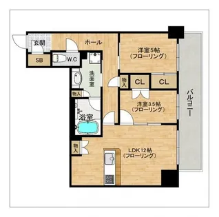 ブラントン薬院【12階】の間取り