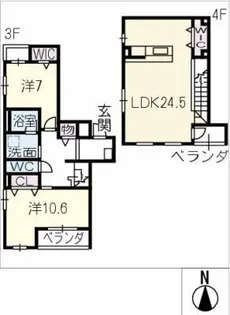 Residence de 池下【3階】の間取り
