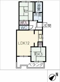 サンハイツ大豊【2階】の間取り
