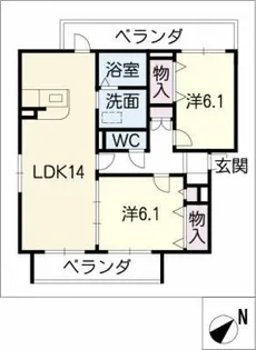 レジェンド葵【1階】の間取り