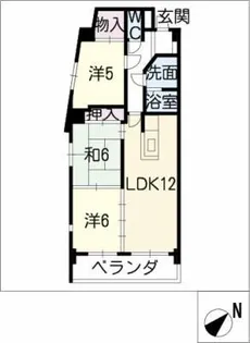 ハートウッド勝川【5階】の間取り