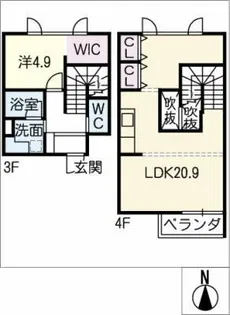 sai【4階】の間取り