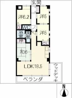 ソフィア北新開【1階】の間取り