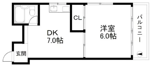 コーポハラ【2階】の間取り
