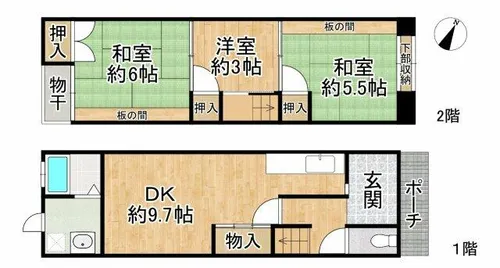 京都府京都市北区鷹峯上ノ町【一戸建】の間取り