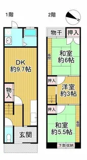京都府京都市北区鷹峯上ノ町【一戸建】の間取り