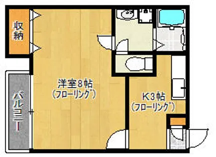 クレフラスト室見駅西【102号室】の間取り