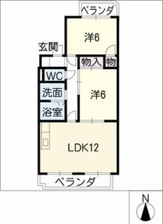 ヒルズ高峯【1階】の間取り