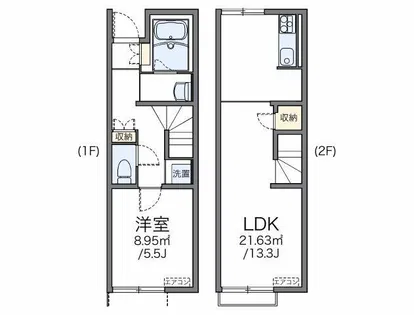 レオネクストアヴニール【1階】の間取り