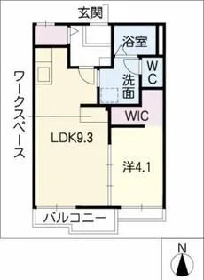 パインハイツ A棟【1階】の間取り
