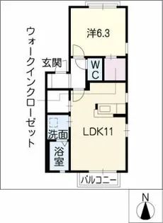グランドメゾン依佐美H棟【1階】の間取り