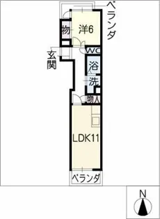 CHARITE星ヶ丘【6階】の間取り