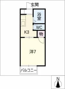 タウン広小路B棟【2階】の間取り