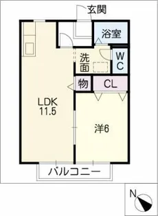 グレイスフル.アイ【2階】の間取り