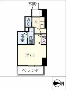 HILLS SAKURAMACHI【5階】の間取り