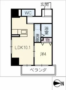 HILLS SAKURAMACHI【4階】の間取り