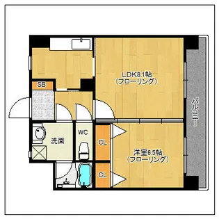 いわきビル今宿【205号室】の間取り