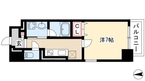 DIAMOND MOON【405号室】の間取り