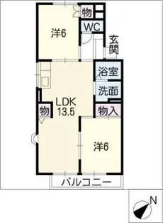 ベルホーム【2階】の間取り