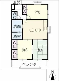 レヂデンス林島【1階】の間取り