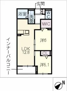 Casa花園Ⅱ【2階】の間取り