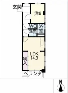 プチハウス大森【2階】の間取り