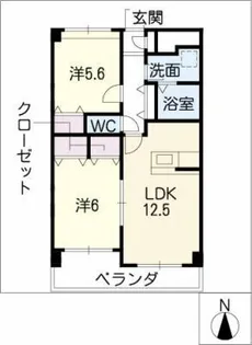 ベルクラージュ【3階】の間取り