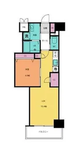 エルザグランツ中津口【9階】の間取り