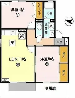 コーポはおりや A棟【2階】の間取り