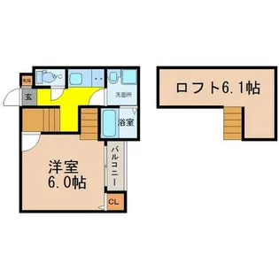 Creo高畑弐番館【2階】の間取り