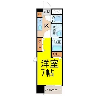 パルティール植田アネックス【6階】の間取り