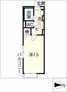 パティオ西の森【1階】の間取り