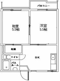 三嶋グリーンハイツ【B201号室】の間取り