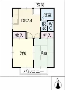 ニュープレジオ春日【2階】の間取り