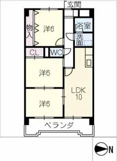 グレースマンションH&A堀田【3階】の間取り