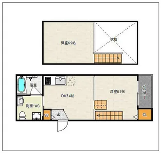 Dream Stage香椎 Iberis(イベリス)【201号室】の間取り