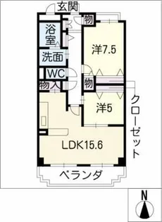 パッヘルカノン雁宿【3階】の間取り