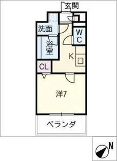 ラルーチェ東郷【3階】の間取り